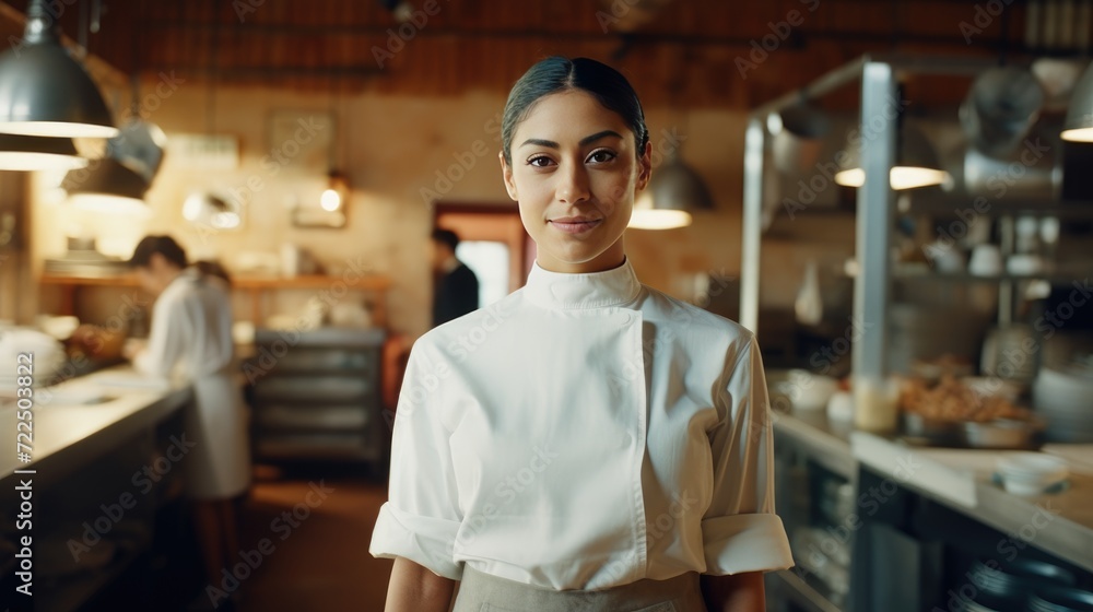 Fototapeta premium Young Mexican Female Chef