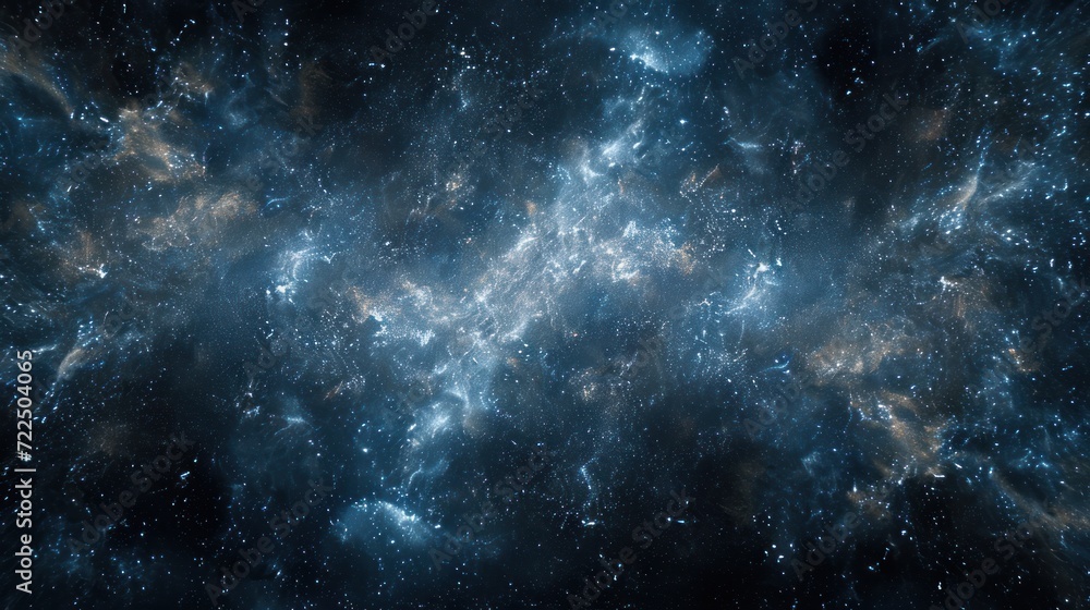 a large cluster of stars in the middle of a space filled with dark blue and white stars, with a black background. a large cluster of stars in the middle of a space filled with dark blue and white stars, with a black background.