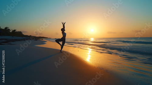 Embrace tranquility with a breathtaking sunset yoga session on a serene beach. Find inner peace and balance amidst the soothing sound of crashing waves.