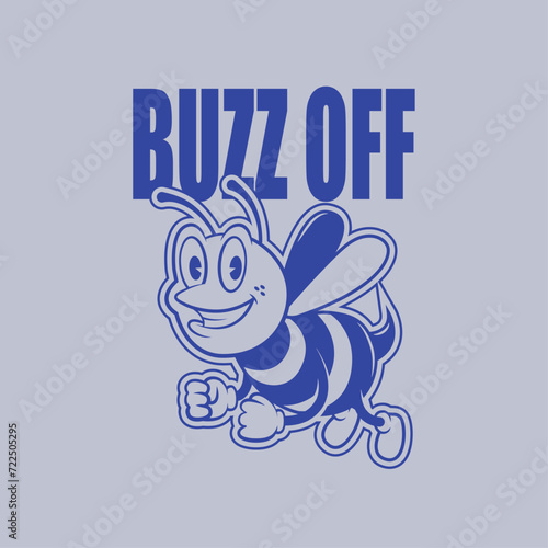 Fotografía HAND DRAWN COMIC CARTOON BEE INSECT ANIMAL CUTE PUN FUNNY HUMOUR STATEMENT TYPOG