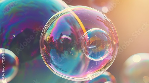 Soap bubble foam wallpaper background  © Irina