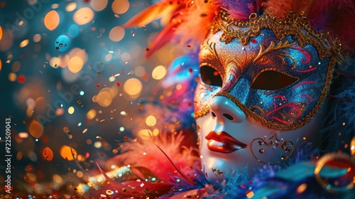 Vibrant Masquerade Mask for Carnival Celebration