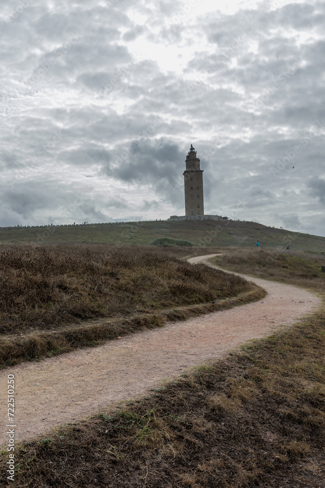 The Coastal Beacon: Path to the Towering Lighthouse The Coastal Beacon: Path to the Towering Lighthouse