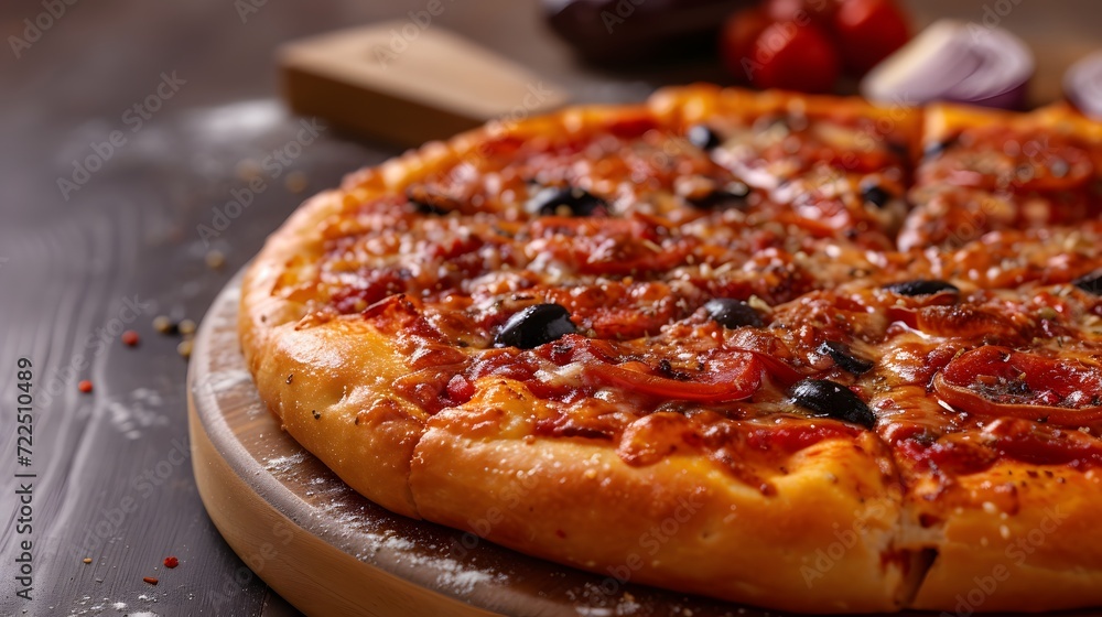 Sicilian pizza with a pillowy focaccia-like crust, rich tomato sauce, melty cheese, and a delectable medley of toppings such as olives and onions Sicilian pizza with a pillowy focaccia-like crust, rich tomato sauce, melty cheese, and a delectable medley of toppings such as olives and onions