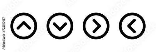 Arrows up, down, left and right