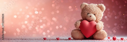  A Teddy Bear Hugging a Heart photo