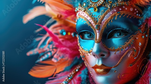  Exotic Mask with Bright Feathers