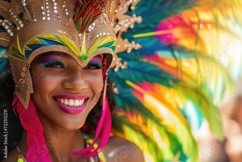 Portrait of a beautiful woman, carnival dancer