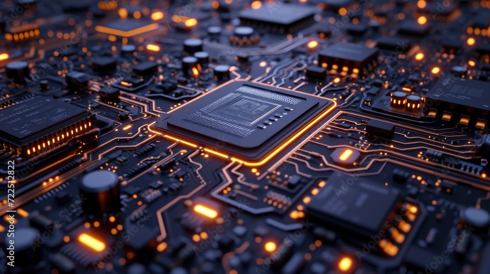 Electronic circuit board close up. Electronic circuit board close up.