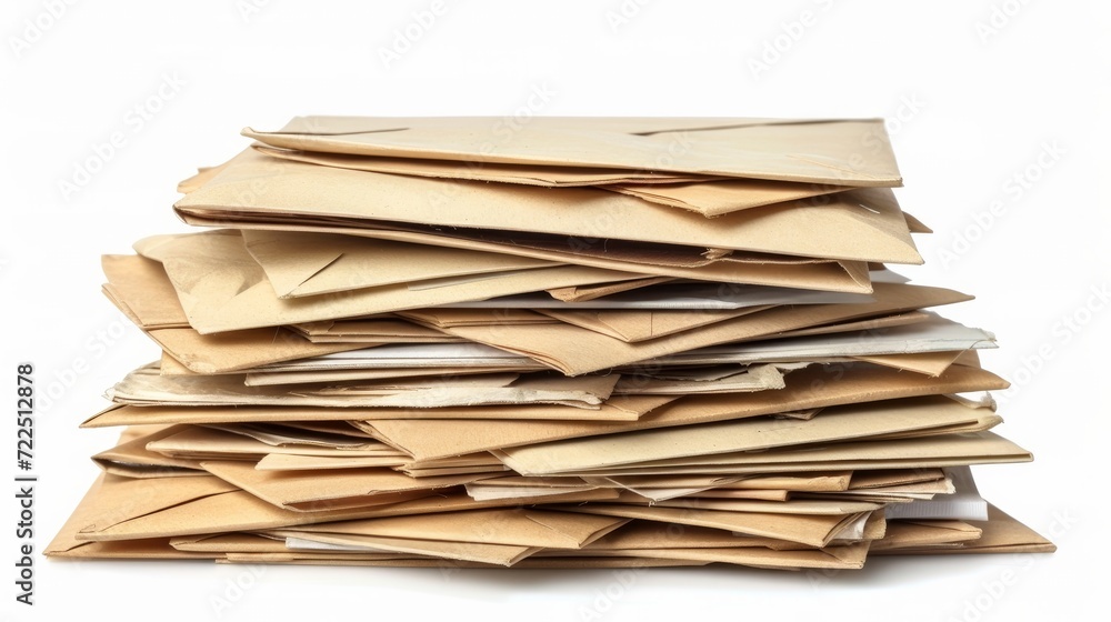 Pile of Envelopes Isolated on White Background Pile of Envelopes Isolated on White Background