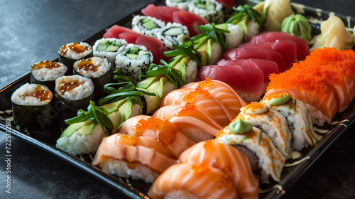 Assorted Vegetarian Sushi Set.