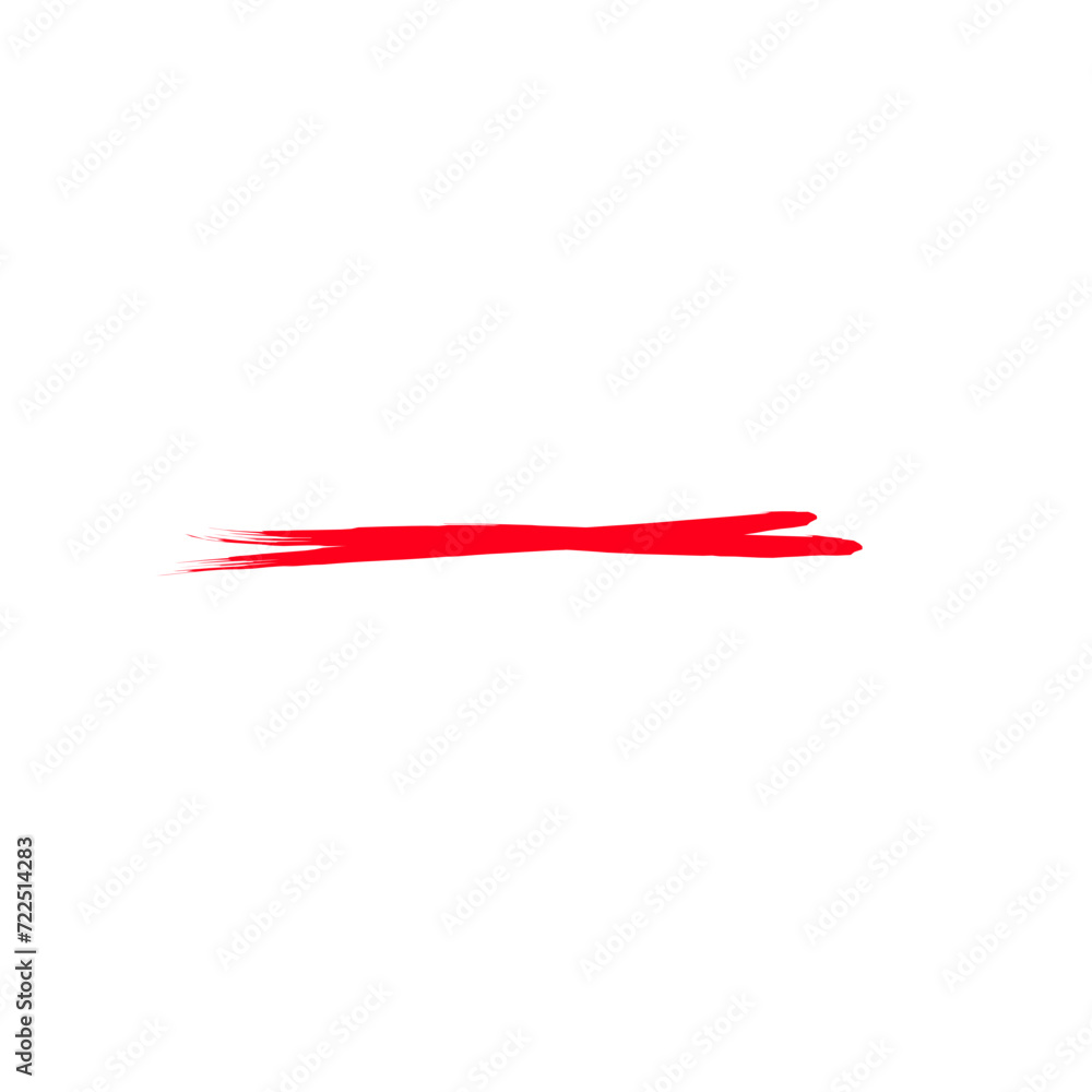 Hand drawn red pencil line Hand drawn red pencil line