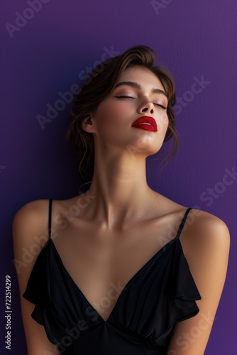 Wallpaper Mural Glamorous Fashion Model in Neon Lights Torontodigital.ca