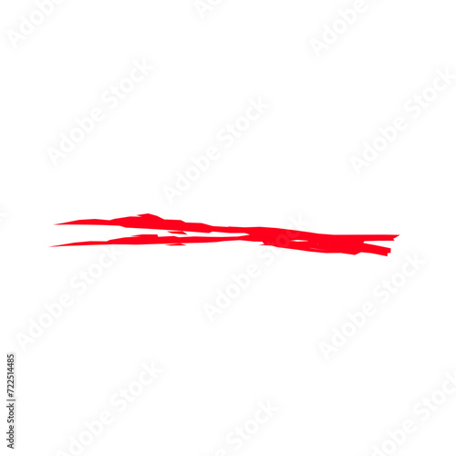 Hand drawn red pencil line