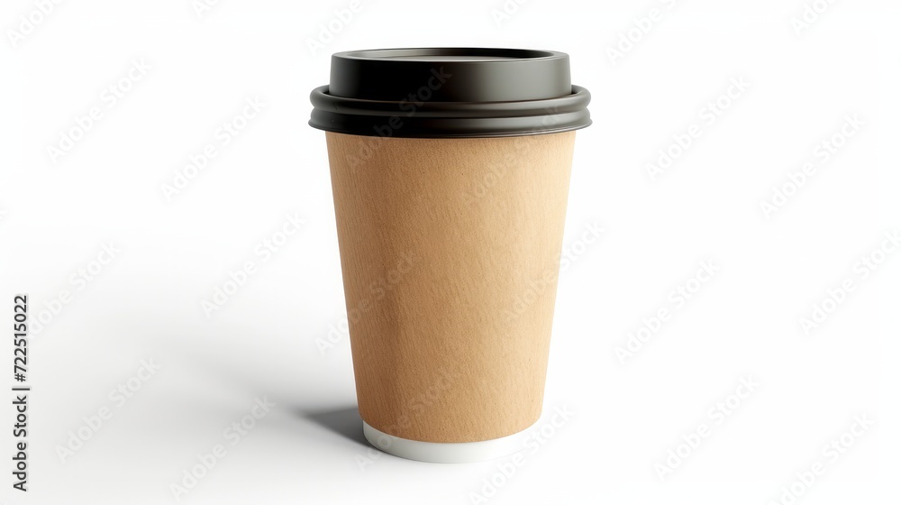 Takeaway paper coffee cup isolated on white Takeaway paper coffee cup isolated on white