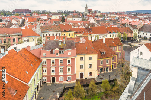 Sopron town, top view from the Firewatch Tower, Hungary, Europe.