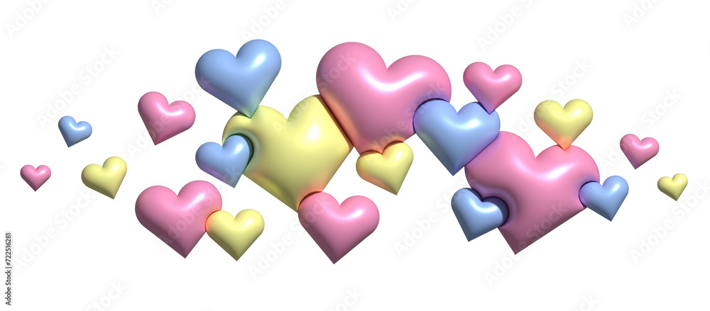 Cute inflated 3d hearts, graphic for valentines day, wedding, love
Cute inflated 3d hearts, graphic for valentines day, wedding, love