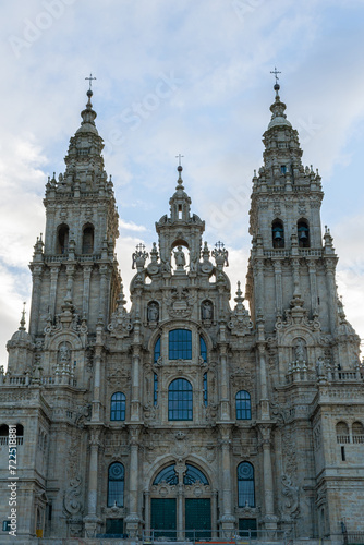 Facade of the cathedral of Santiago de Compostela. Galicia - Spain © Chris DoAl