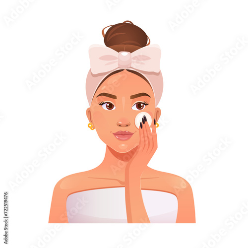 One of the steps in woman skincare routine
