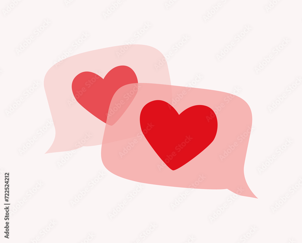 Social media online platform concept, online social communication on applications, Photo frame with heart and love emoji Social media online platform concept, online social communication on applications, Photo frame with heart and love emoji
