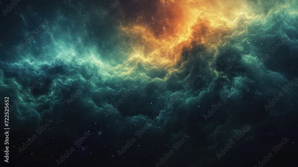  a space filled with stars and clouds with a sky full of stars in the middle of the image and a sky full of stars in the middle of the middle of the image.