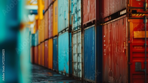 Cargo multi colored containers