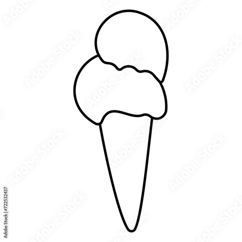 ice cream childrens day color cold sweet food icon element horn stick doodle