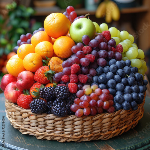 Fruit Basket in the Shape of a Cornucopia for a Harvest Festival
