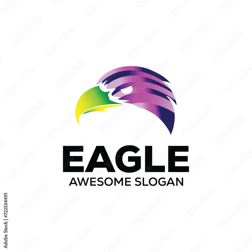 Eagle head mascot illustration logo vector design Eagle head mascot illustration logo vector design