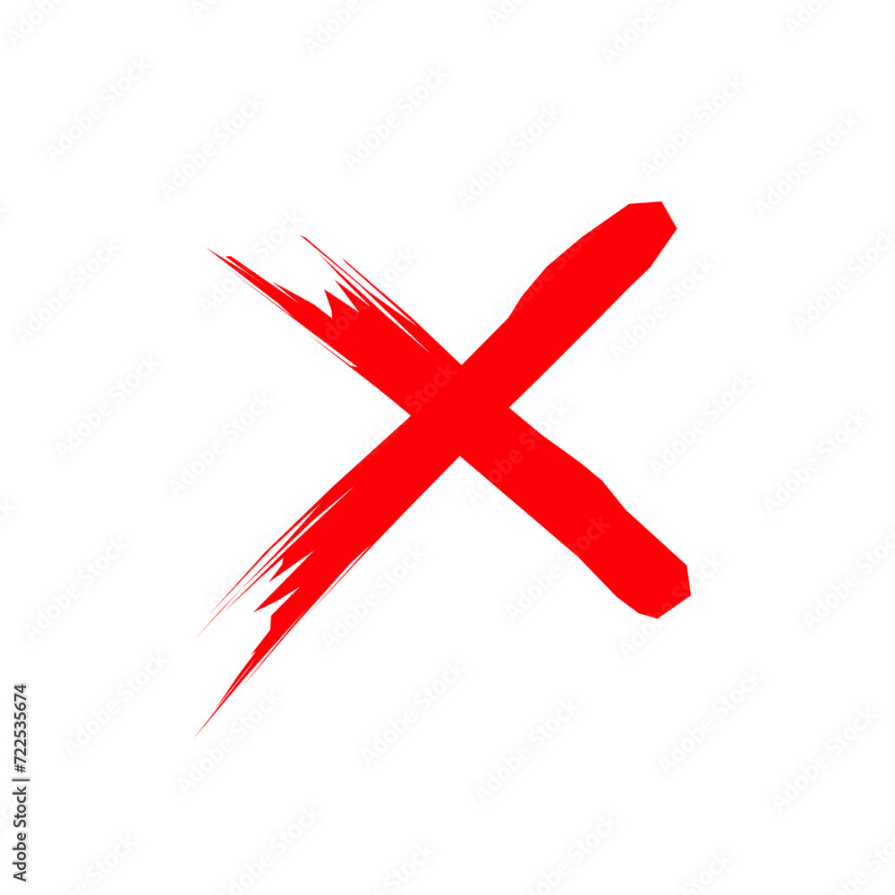 Obraz premium Hand drawn cross brush stroke