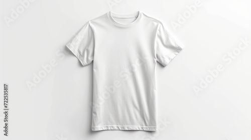 tshirt with a blank front view, mockup, white background. © Bela