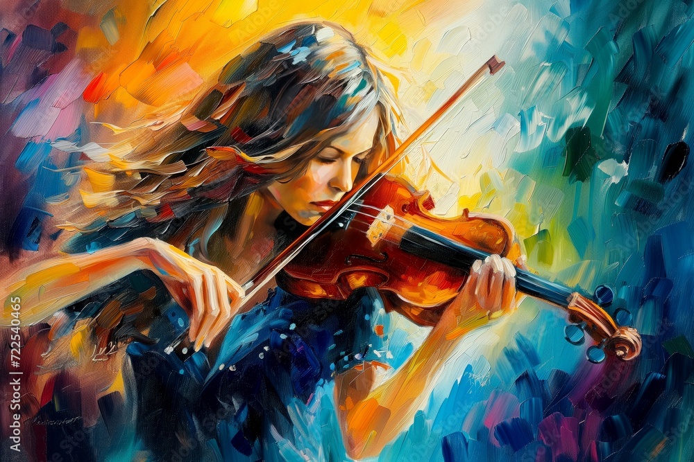 Fototapeta premium Person playing music.