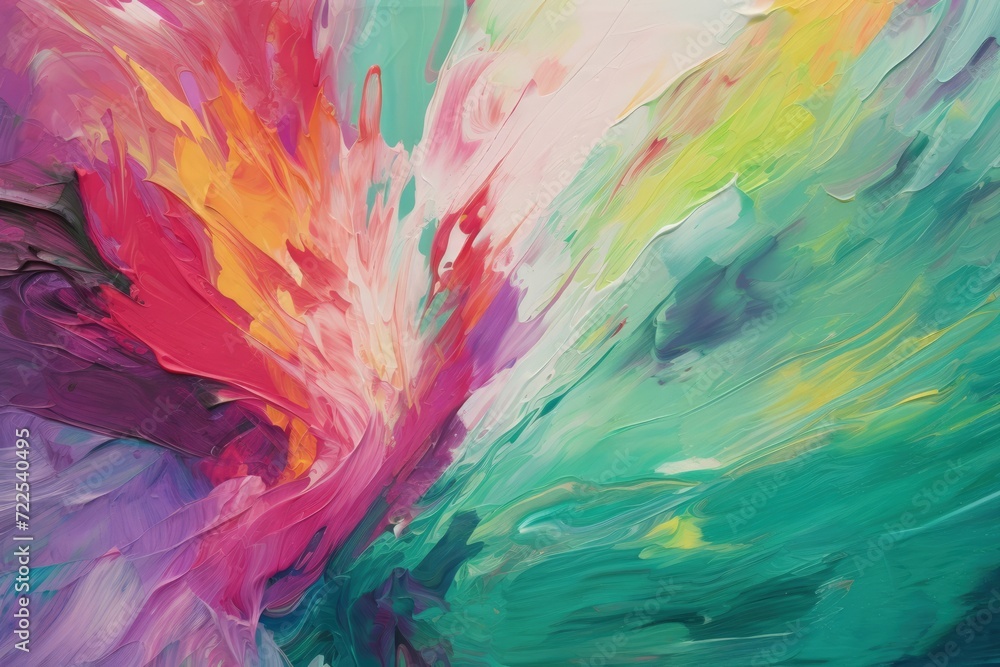 Playful Splashes of Color in Abstract Painting