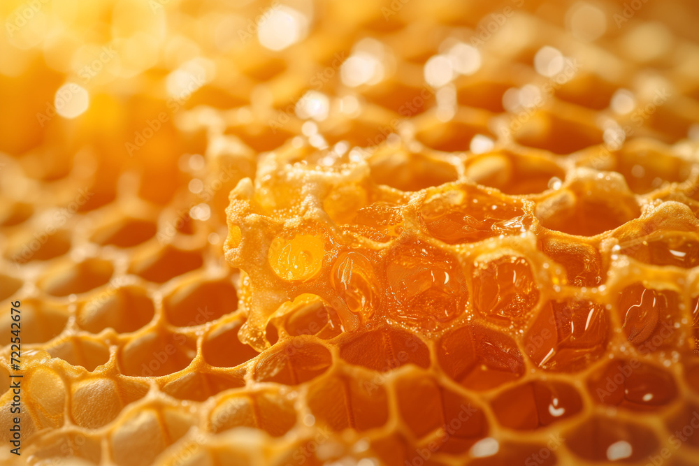 Honeycomb close up background. Natural honey in honeycomb Honeycomb close up background. Natural honey in honeycomb