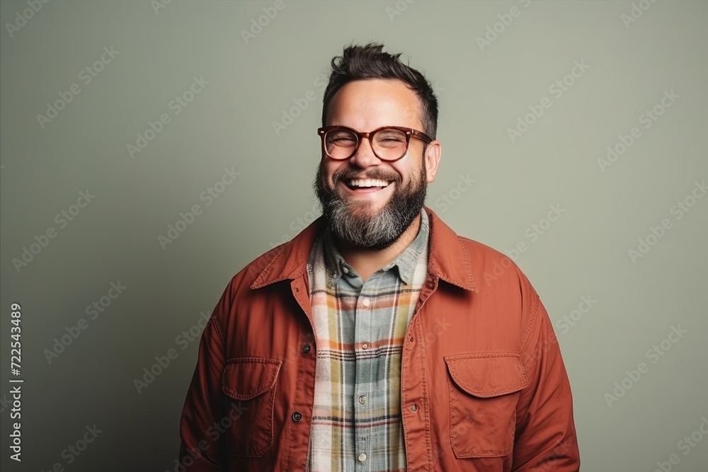 Portrait of a happy mature man with beard and eyeglasses Portrait of a happy mature man with beard and eyeglasses