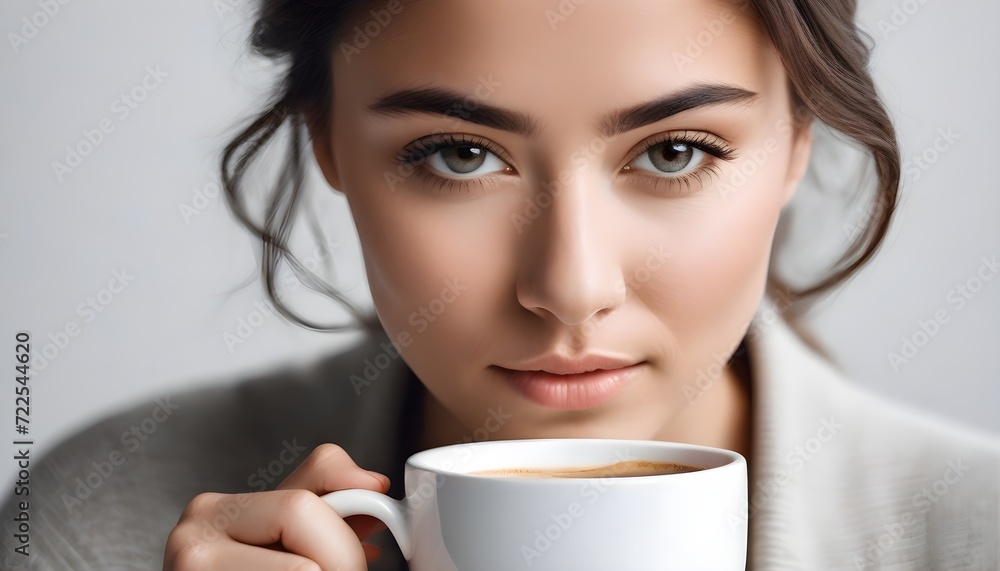 Individual sipping coffee Individual sipping coffee
