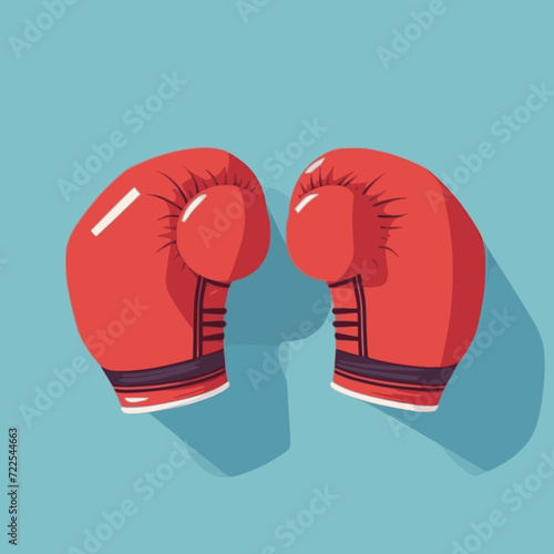 Boxing Gloves. In the style of a flat minimalist colors SVG vector