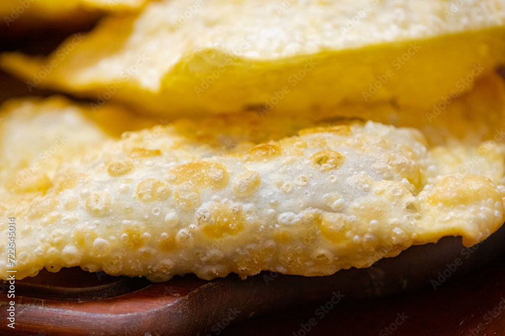 The most traditional Brazilian fair pastry stuffed with ground meat The most traditional Brazilian fair pastry stuffed with ground meat