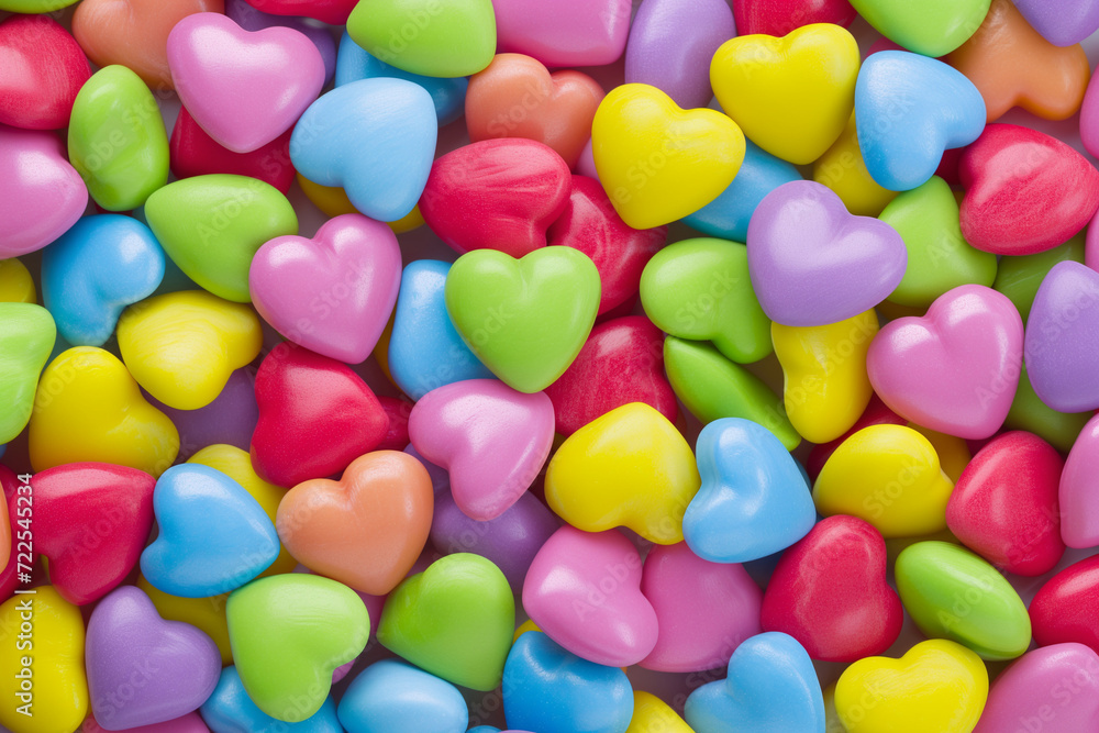 Colorful Candy Heart Background Colorful Candy Heart Background