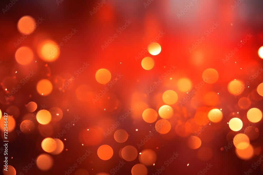 Abstract red bokeh lights. Red bokeh background. Generative AI Abstract red bokeh lights. Red bokeh background. Generative AI