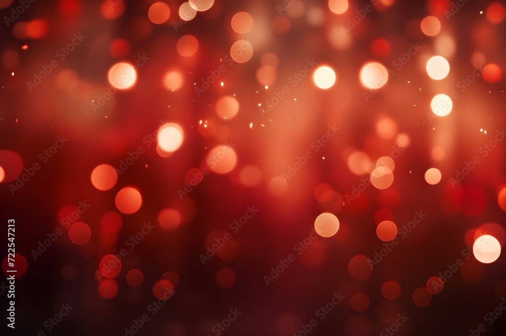 Fototapeta premium Abstract red bokeh lights. Red bokeh background. Generative AI