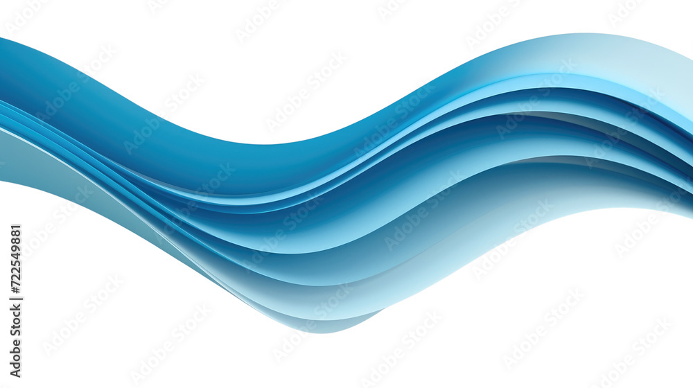 3d blue flat color curve isolated on transparent background 3d blue flat color curve isolated on transparent background