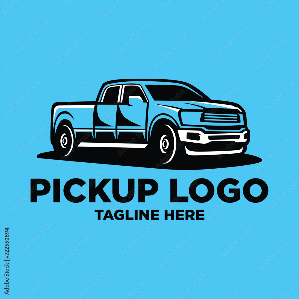 Obraz premium Pickup Truck Logo Design. Simple and Modern. Vector illustration