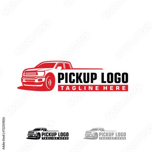 Pickup Truck Logo Design. Simple and Modern. Vector illustration