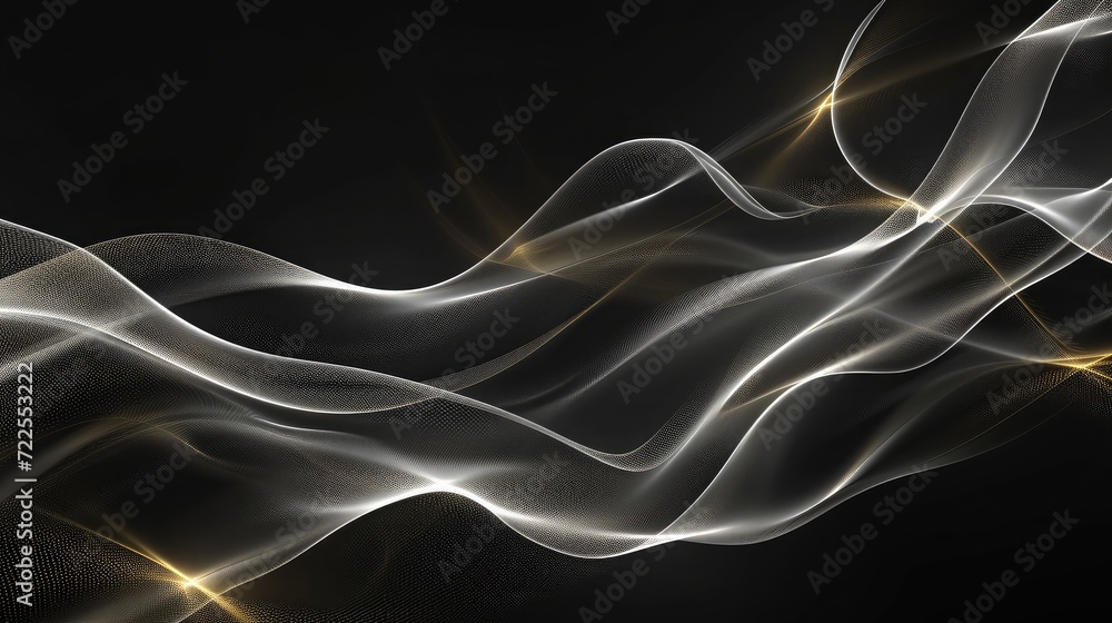 Fototapeta premium Modern Black Background Line Light Abstract