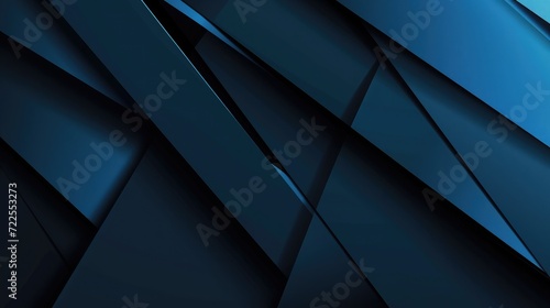 Modern black blue abstract background. Minimal. Color gradient. Dark. Web banner. Geometric shape.