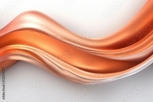 Abstract Metallic Wave Background. Backdrop. 3d Rendering. Generative AI.