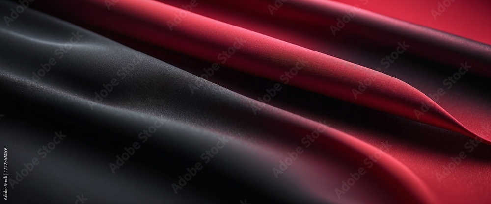 Fototapeta premium Silk Texture Background Wallpaper in Black Red Gradient Colors