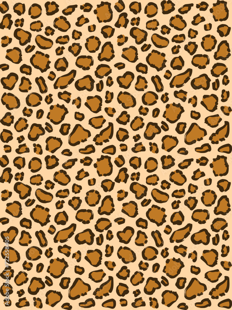 ヒョウ柄（レオパード柄）の背景　その1
