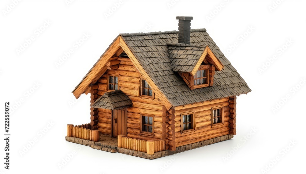 simple wooden house isolated on white background simple wooden house isolated on white background